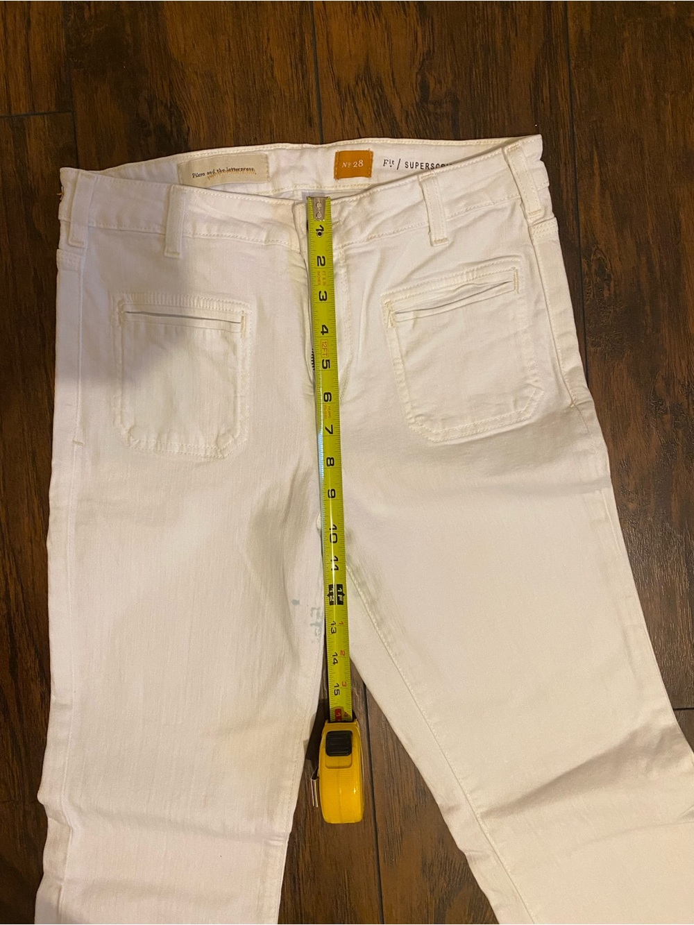 Pilcro White Flare Wide Leg Jeans - Picture 5 of 8